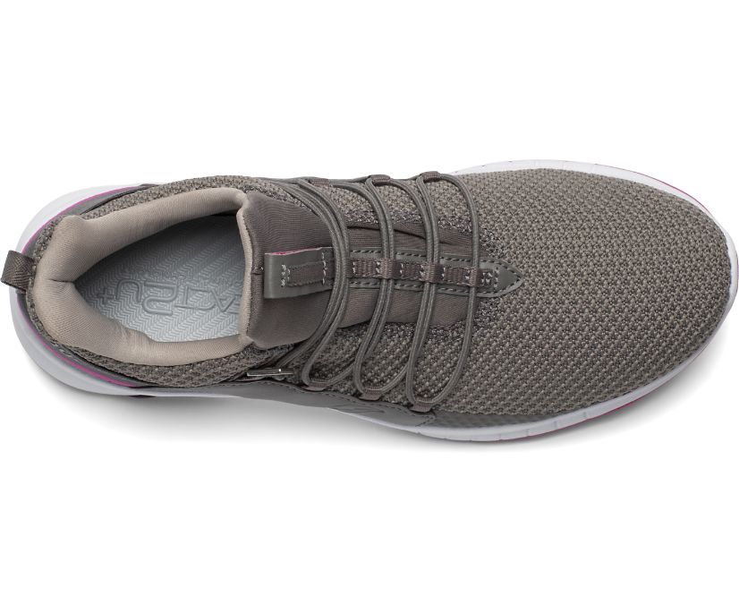 Saucony Stretch & Go Glide Women's Walking Shoes Grey / Pink | Canada 257VRWD